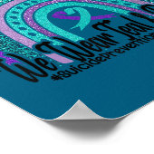 In September Wear Teal And Purple Rainbow Suicide  Poster (Ecke)