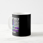 In September Wear Teal Purple Suicide Prevention A Kaffeetasse (Vorderseite Links)