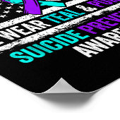In September Wear Teal Purple Suicide Prevention A Poster (Ecke)
