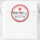 In Sickness & Health Wedding Kit Red|Blk Runder Aufkleber (Tasche)