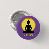 In SILENCE Meditation & Buddha (Vipassana) Button (Vorne & Hinten)