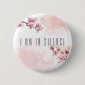 In Silence Meditation Button for Retreat Spring #1 (Vorderseite)