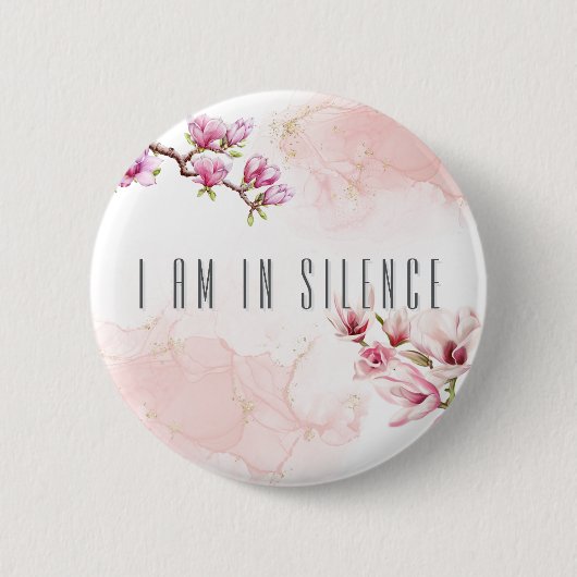 In Silence Meditation Button for Retreat Spring #1 (Vorderseite)