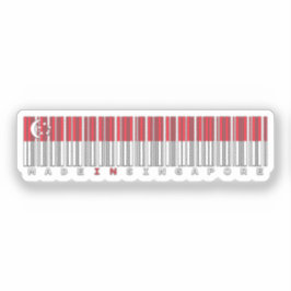In Singapur hergestelltes Barcode-Flaggen-Design Aufkleber