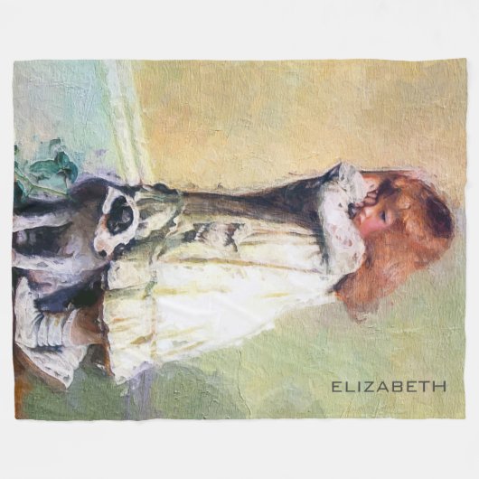 In skandalösem, Vintagem Ölgemälde Fleecedecke (Vorderseite (Horizontal))