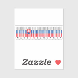 In Slowakei hergestellter Barcode-Flagge Aufkleber