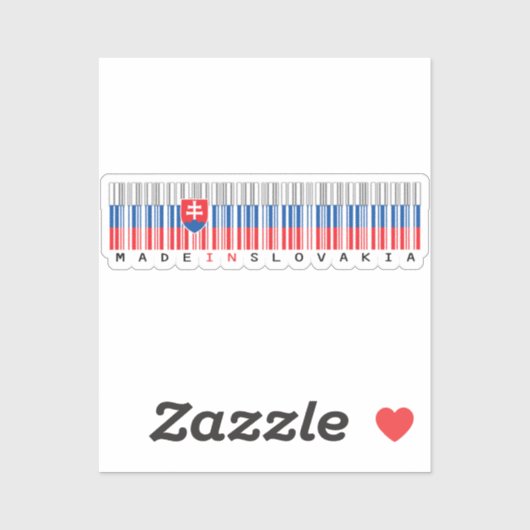 In Slowakei hergestellter Barcode-Flagge Aufkleber (Blatt)