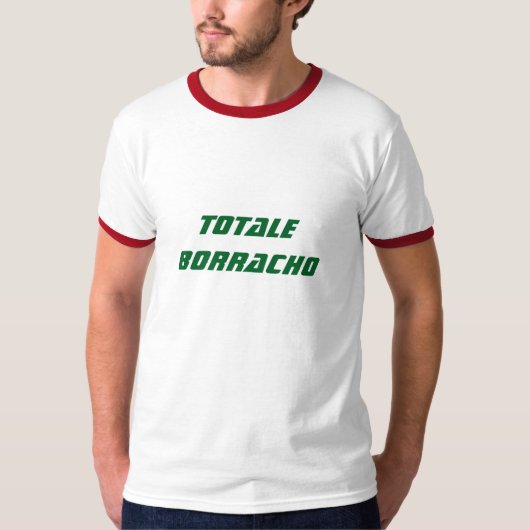 in spanischer Sprache betrunken T-Shirt (Vorderseite)