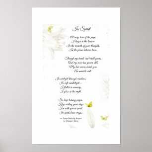 "In Spirit" Gedicht Poster Golden Butterfly on Lil