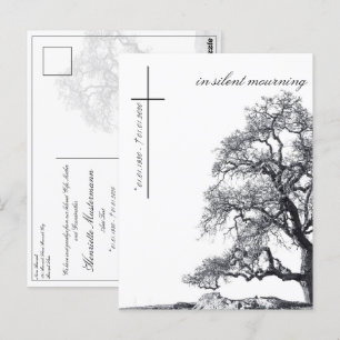 In stillem Gedenken - Baum auf einer Wiese Postkarte
