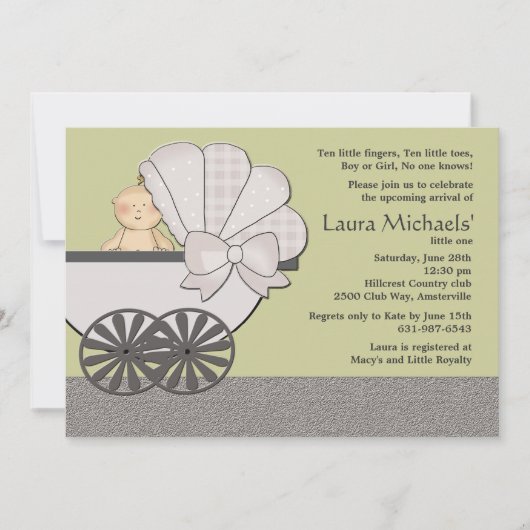 In Suspensionen (Sie wählen Hintergrundfarbe)Kinde Einladung (Vorderseite)