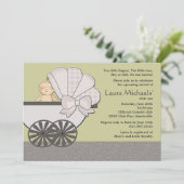 In Suspensionen (Sie wählen Hintergrundfarbe)Kinde Einladung (Stehend Vorderseite)