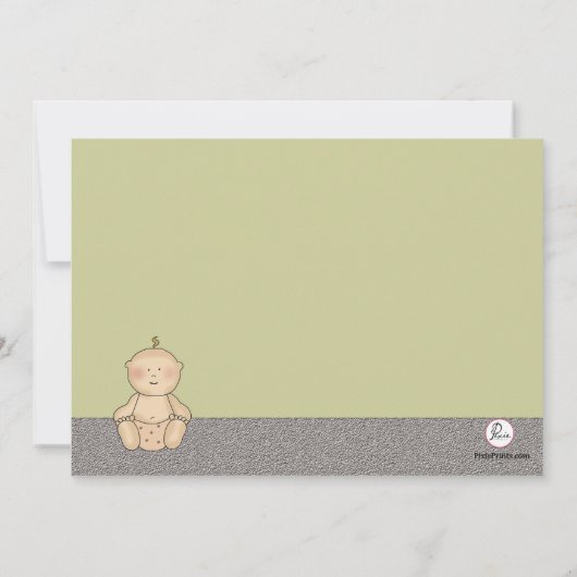 In Suspensionen (Sie wählen Hintergrundfarbe)Kinde Einladung (Rückseite)