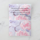 In Sympathy : Pink Roses within a Winters Frost . Karte (Innenseite)