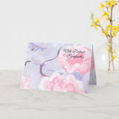 In Sympathy : Pink Roses within a Winters Frost . Karte (Gelbe Blume)