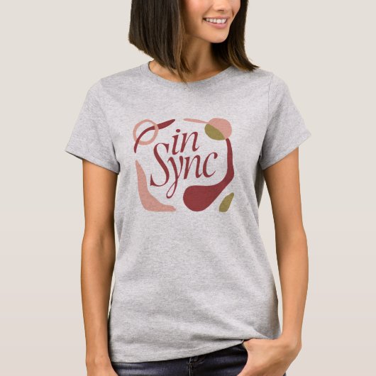 In Sync Valentinstag Damen T-Shirt (Vorderseite)
