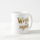 In Syntax Geschrieben – Elegantes Gold Programmier Kaffeetasse (VorderseiteRechts)