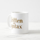 In Syntax Geschrieben – Elegantes Gold Programmier Kaffeetasse (Vorderseite Links)