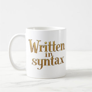 In Syntax Geschrieben – Elegantes Gold Programmier Kaffeetasse