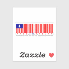 In Taiwan hergestelltes Barcode-Flaggen-Design Aufkleber