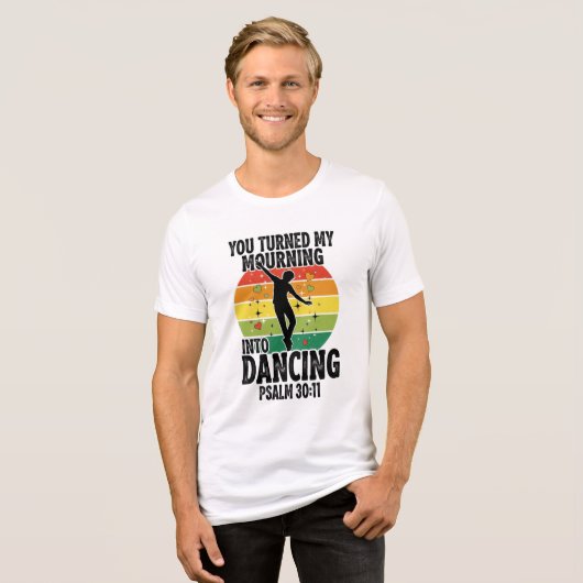 In tanzendes Design stürzen Tri-Blend Shirt (Vorderseite voll)