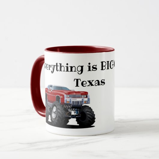 "In Texas ist alles größer. Tasse (Vorderseite Links)