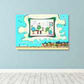 In The Atomic Residence | Entschuldigung 24x16 Leinwanddruck (Insitu (Holzboden))