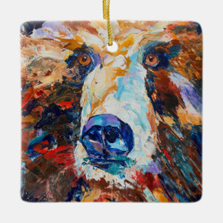 "In the Bear's Gaze" Ceramic Ornament