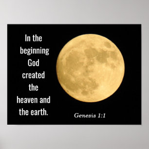 In the beginning --- Art print -Genesis 1 Poster