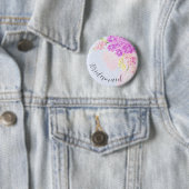 In The Blue-Sweet Pink Bow Bouquet-Brautjungfer Button (Beispiel)