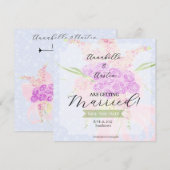 In The Blue- Sweet Pink durchscheinender Bogen Blu Save The Date (Vorne/Hinten)