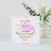 In The Blue- Sweet Pink durchscheinender Bogen Blu Save The Date (Stehend Vorderseite)