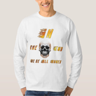 In the End We’re All Bones – Flame Skull Graphic T T-Shirt