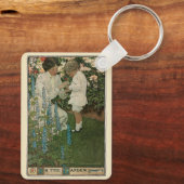 In the Garden by Jessie Willcox Smith Schlüsselanhänger (Rückseite)