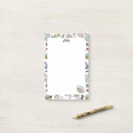 In the Garden Notepad Post-it Klebezettel (Auf Schreibtisch)