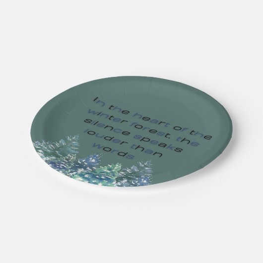 In The Heart Of The Winter Forest Pappteller (Schrägansicht)