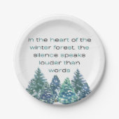 In The Heart Of The Winter Forest Pappteller (Vorderseite)