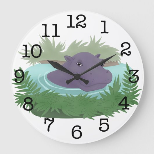 In the Hippo Pond Große Wanduhr (Vorderseite)