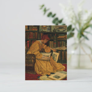 In the Library Postkarte