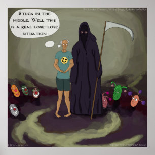 In The Middle Lustiger Sensenmann & Clown Poster