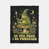 In The Nd I Be Nderin Funny Wise Frog Wizard Meme  Fleecedecke (Vorderseite)