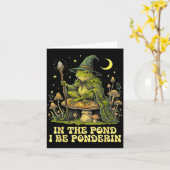 In The Nd I Be Nderin Funny Wise Frog Wizard Meme  Karte (Gelbe Blume)