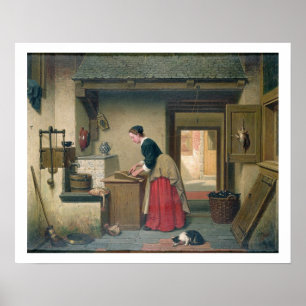 In the Pantry, 1868 (oil on panel) Poster