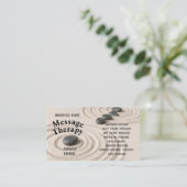 In the Sand Message Therapy Business Card Visitenkarte (Stehend Vorderseite)
