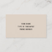 In the Sand Message Therapy Business Card Visitenkarte (Rückseite)