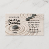 In the Sand Message Therapy Business Card Visitenkarte (Vorderseite)