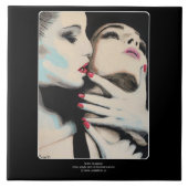 "In the Shadows" Gemälde auf einem Fliese (Vorderseite)