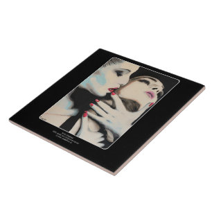 "In the Shadows" Gemälde auf einem Fliese