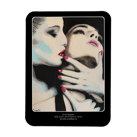 "In the Shadows" Gemälde auf einem Magnet (Vertikal)