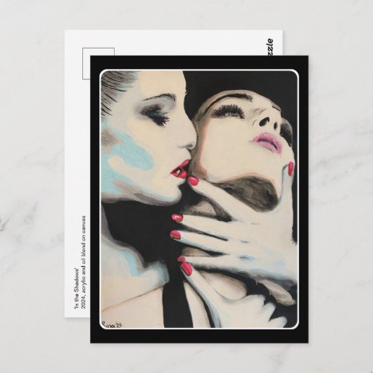 "In the Shadows" Gemälde auf einem Postkarte (Vorne/Hinten)